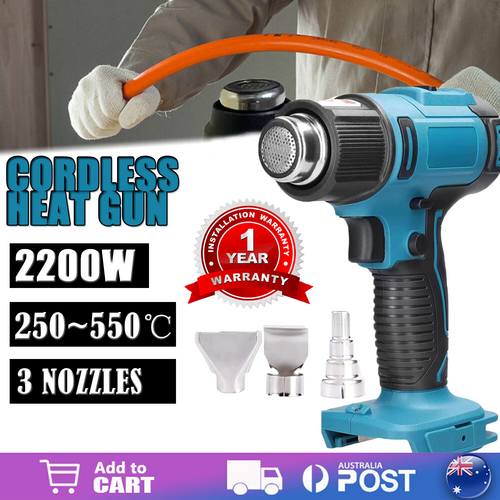 2200W Cordless Heat Gun Hot Air Gun Temperature 300 580 Degree Celsius For Makita 18V Battery
