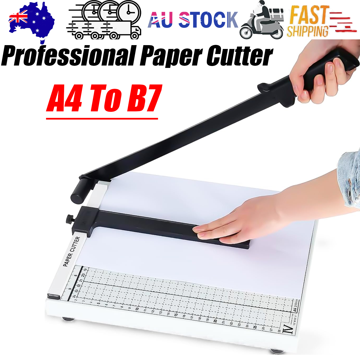 Professional Heavy Duty A4 To B7 Paper Cutter Guillotine Trimmer Home Office