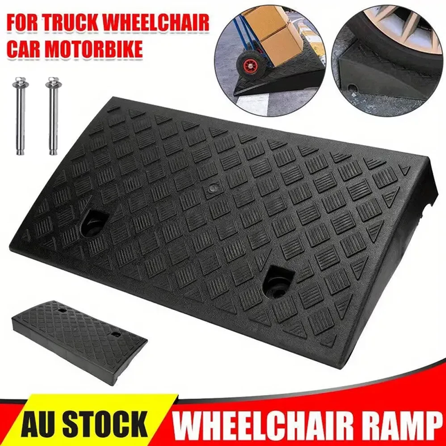 AU Heavy Duty Kerb Curb Ramp Threshold Ramps For Truck Wheelchair Car Motorbike