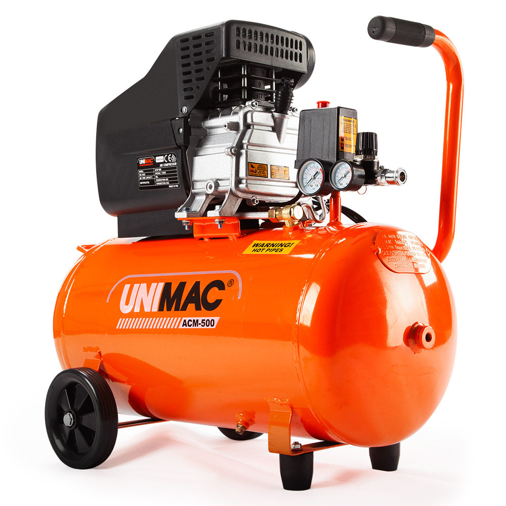 Unimac 50L 3HP Portable Electric Air Compressor with 5pc Air Tool Kit