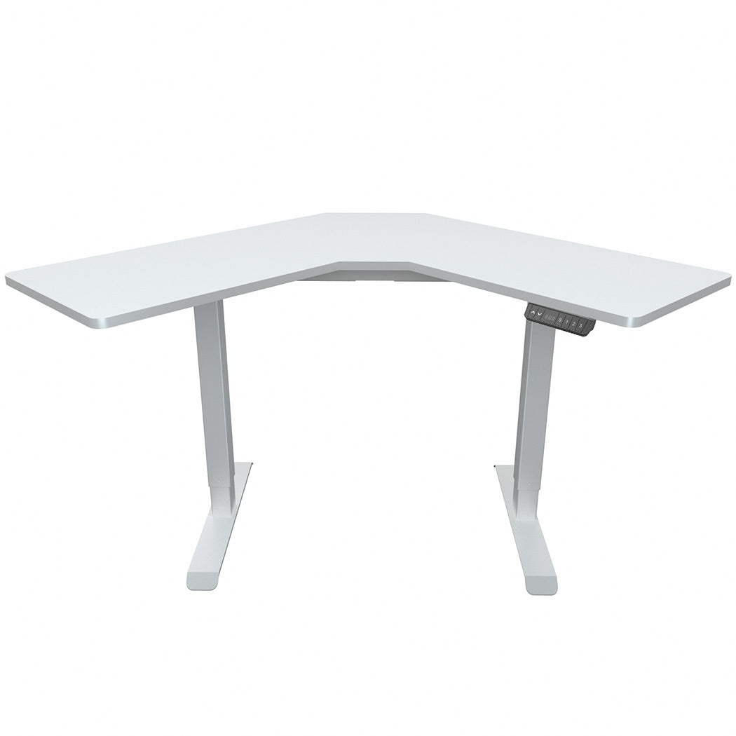 Fortia 98W Corner Desk Dual-Motor Adjustable Electric Sit-Stand White