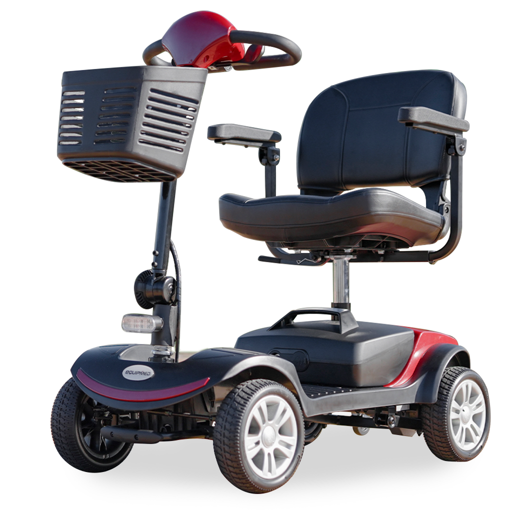 FreeRoam Series II Electric Mobility Scooter Folding 4 Wheel Red