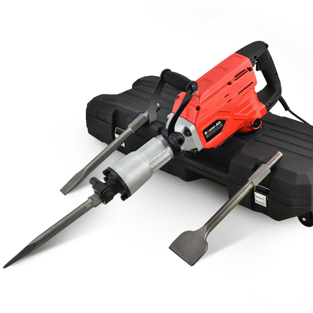 Baumr-AG 2300W Pro-Grade Electric Jackhammer 3 Chisels Carry Case