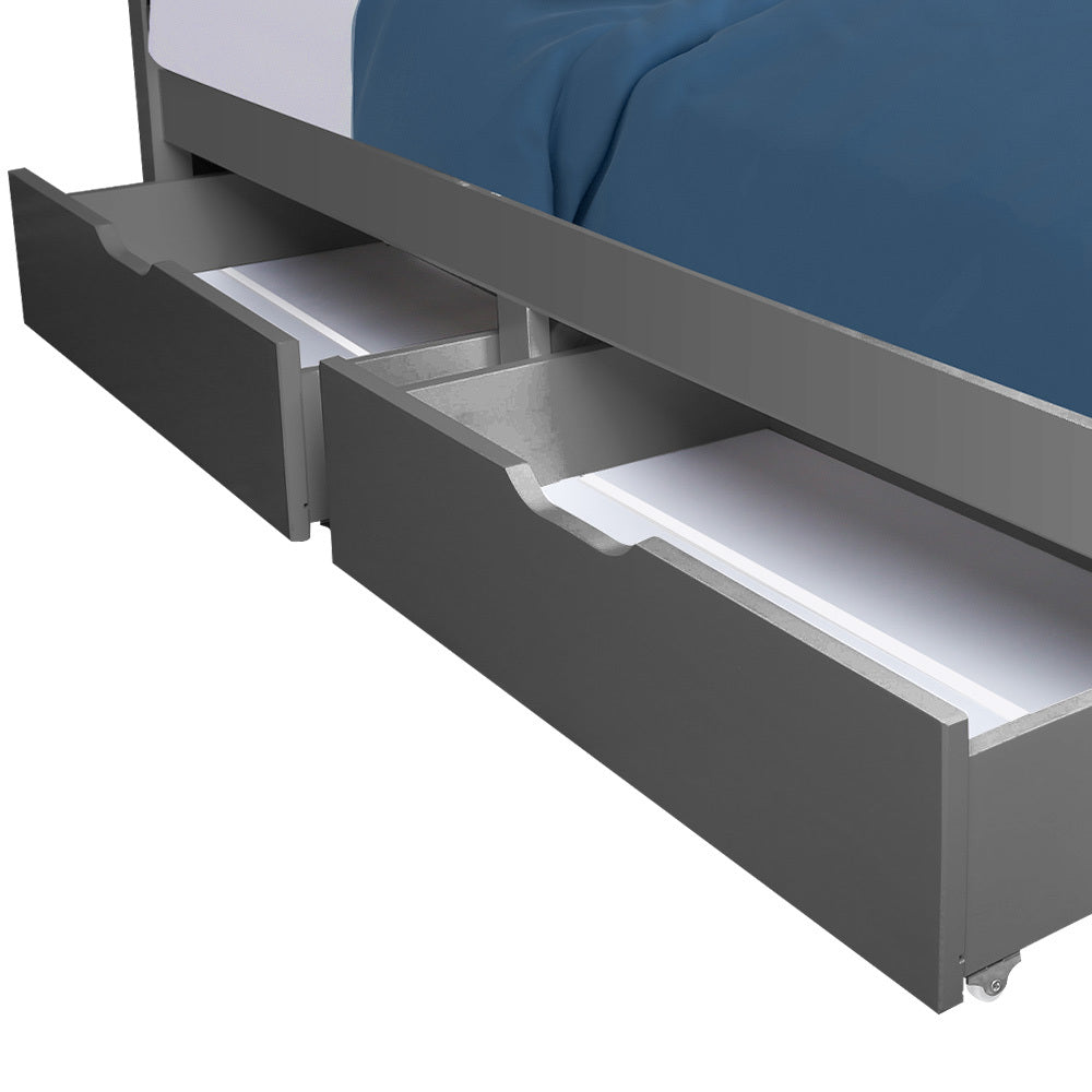 Kingston Slumber Trundle Storage Drawers Grey (2 Pieces)
