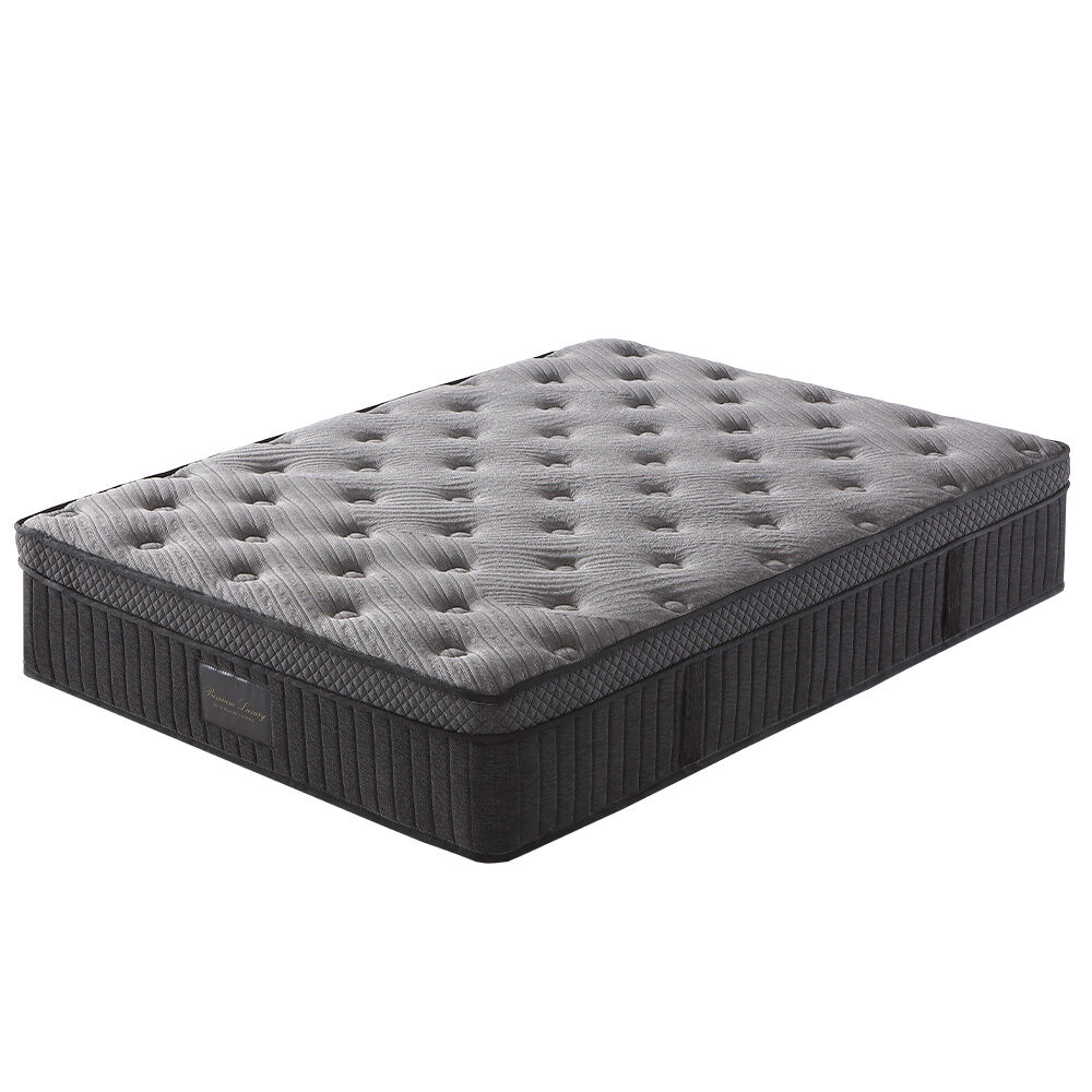 Kingston Slumber Double Mattress Medium-Firm Natural Latex Euro Top 7-Zone Pocket Spring 34cm
