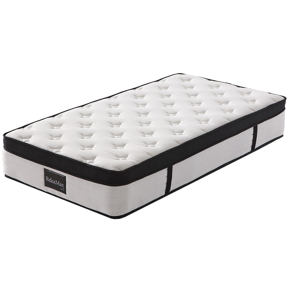 RelaxMax King Single Mattress 31cm Medium Euro Top 5-Zone Pocket Spring