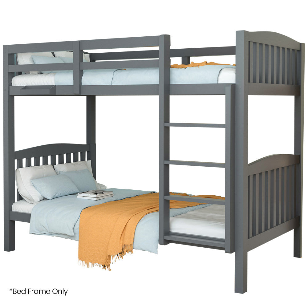 Kingston Slumber Single Bunk Bed Frame Modular Solid Pine Grey