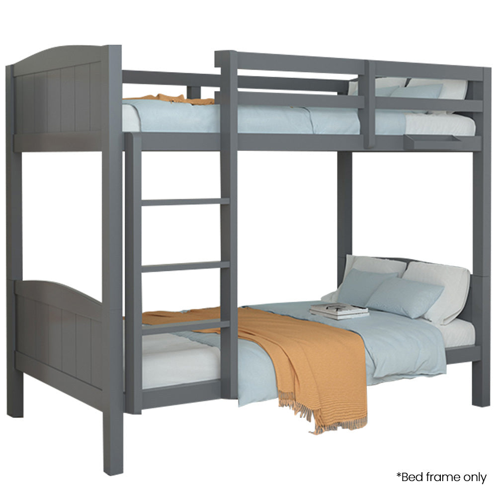 Kingston Slumber Single Bunk Bed Frame Modular Solid Pine Grey