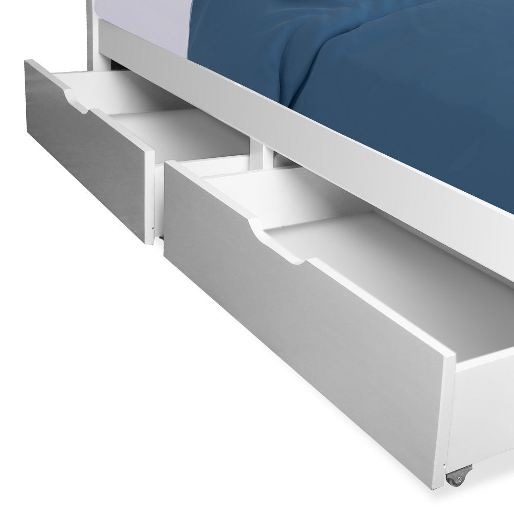 Kingston Slumber Under Bed Storage Drawers White 2-Piece