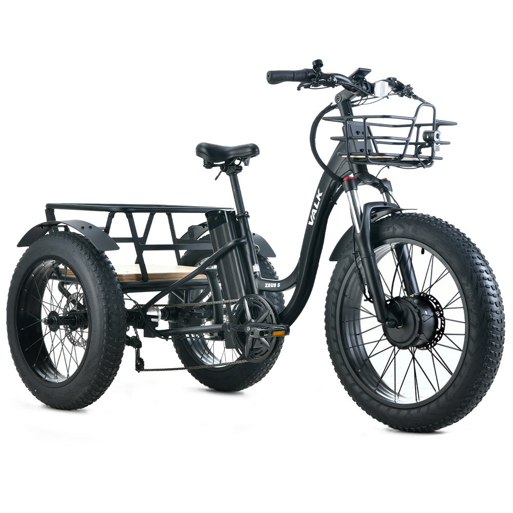 Zeus 500W Electric Fat Tyre Tricycle Black