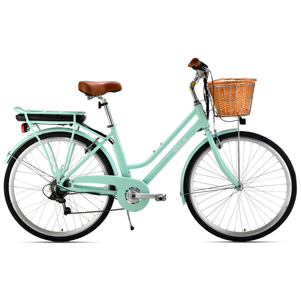 Laneway 5 Medium Vintage Electric Bike Torque Sensor Mint Green