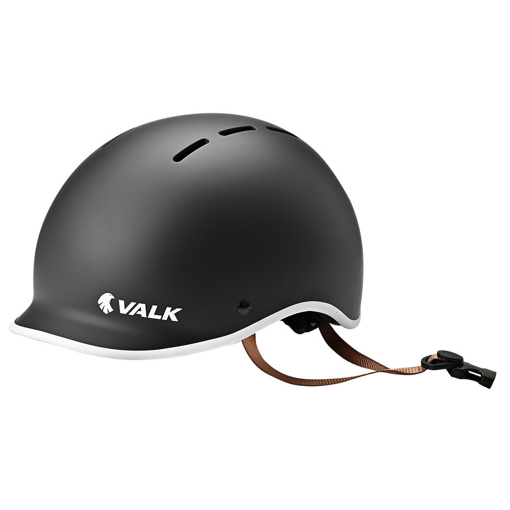 Valk Retro Bike Helmet 56-61cm Jet Black Universal Fit