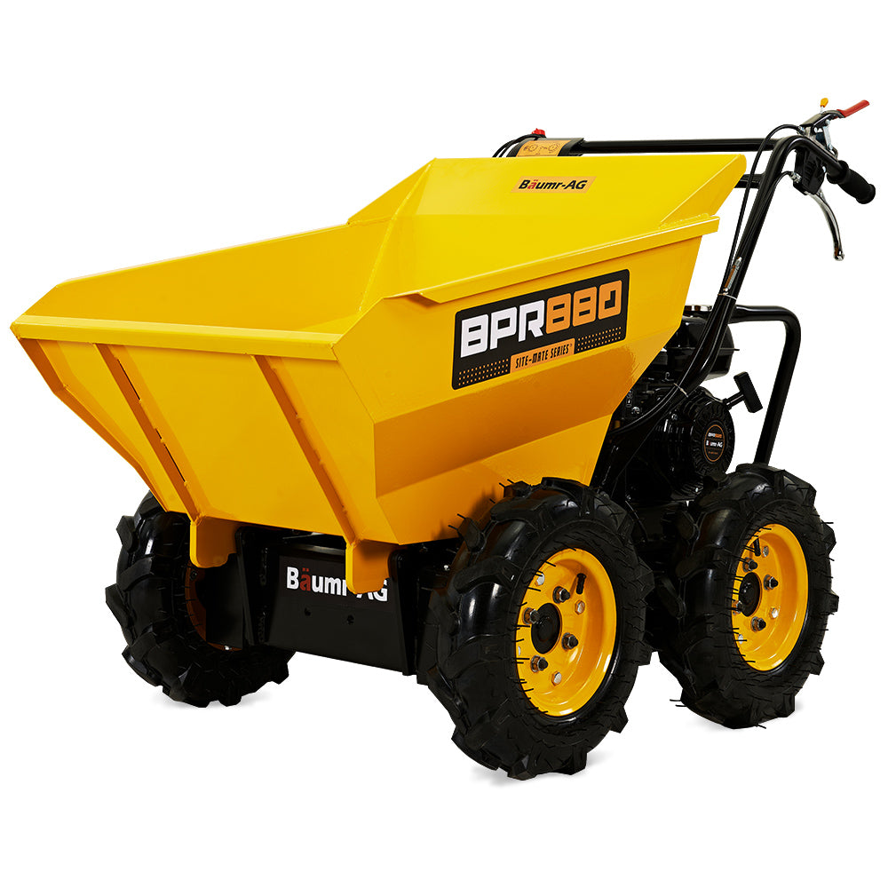 Site-Mate 300kg Motorised Wheelbarrow Petrol Powered Self-Dump