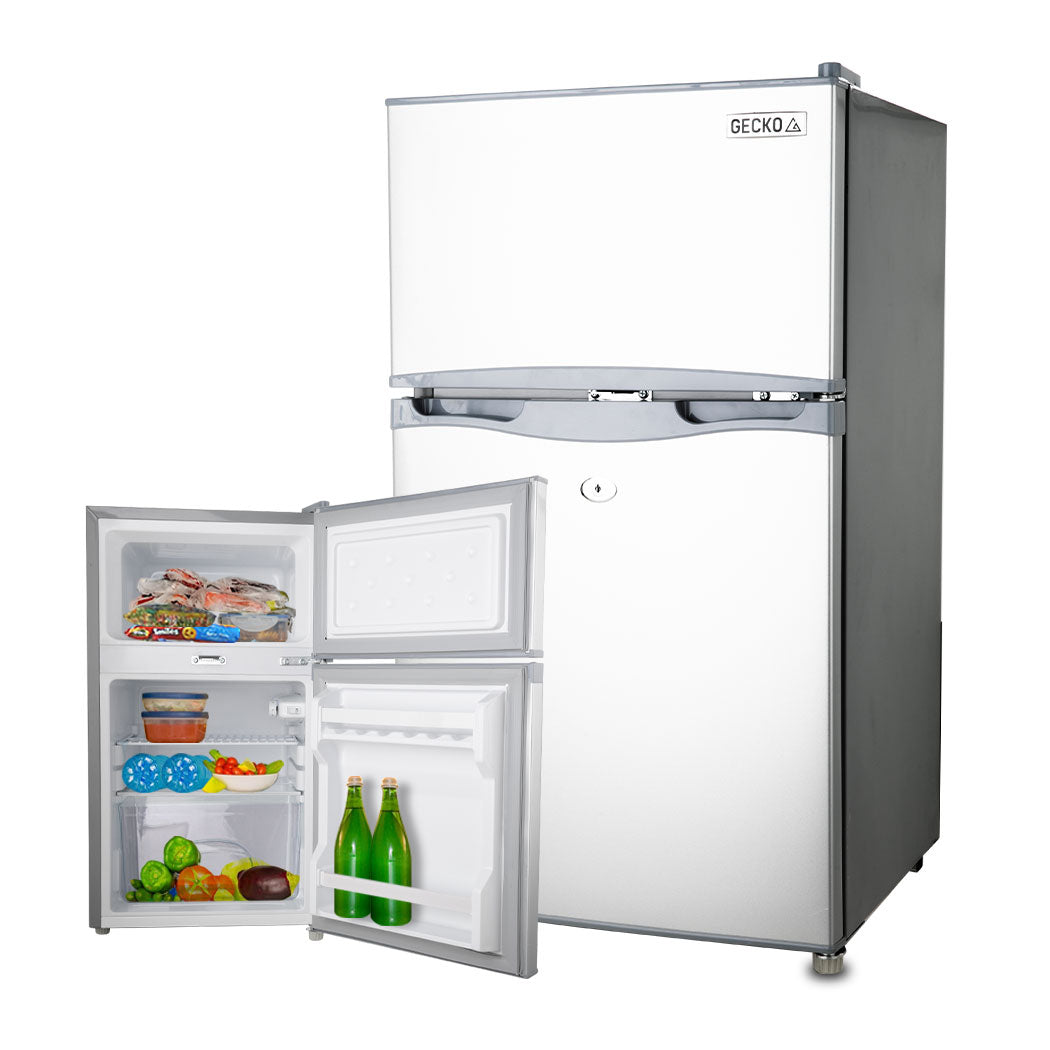 Gecko 95L Portable Upright Fridge Freezer 12V/24V Silver