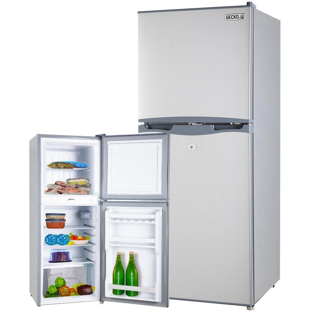 Gecko 125L Upright Portable Fridge Freezer 12V/24V Silver