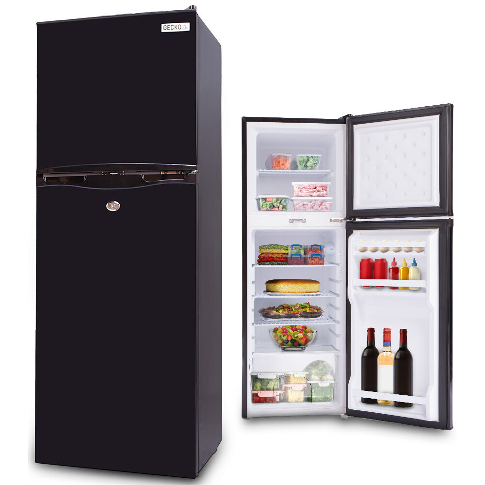 Gecko 142L Upright Portable Fridge Freezer 12V/24V Black