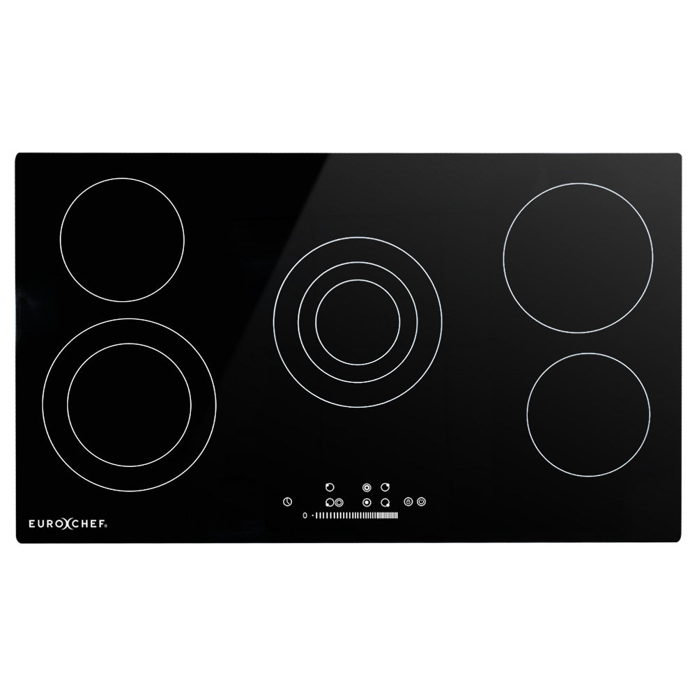 EuroChef 90cm 5 Zone Ceramic Cooktop 8900W Electric FlexiZone Touch Controls