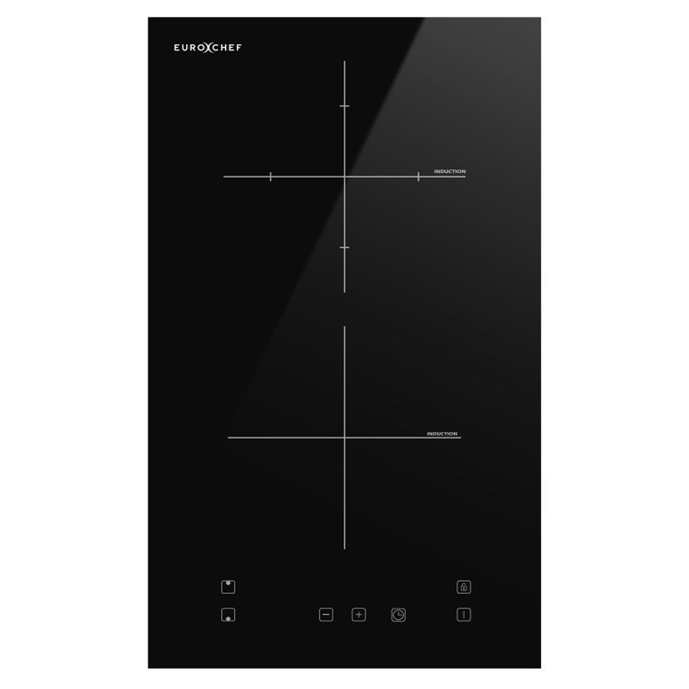 EuroChef 30cm 2 Zone Induction Cooktop 3300W Electric Touch Controls