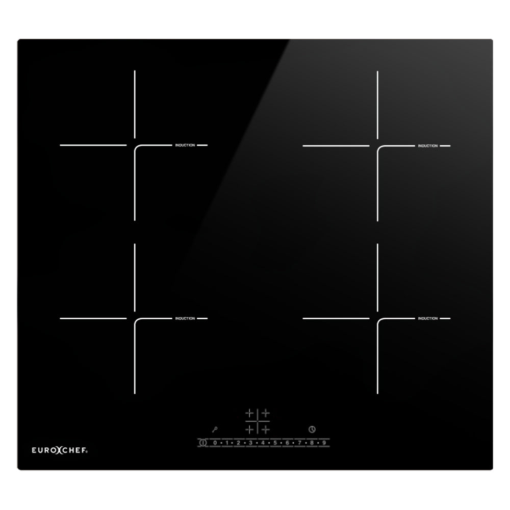 EuroChef 60cm Induction Cooktop 4 Zone 6800W Touch Controls