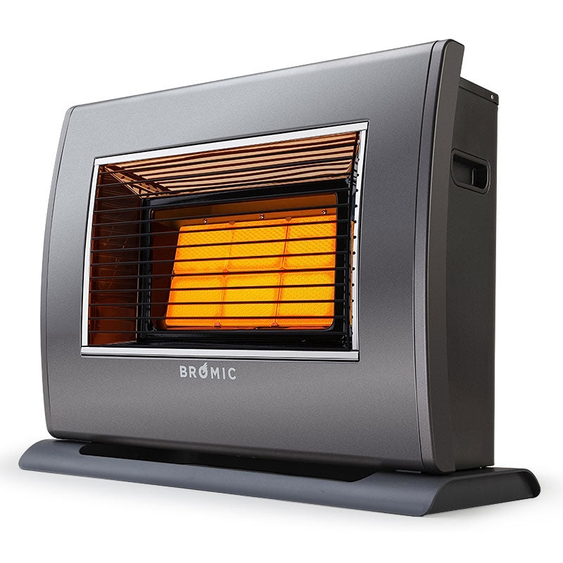 Supaheat II Natural Gas Indoor Room Heater Portable Flueless Metallic Silver