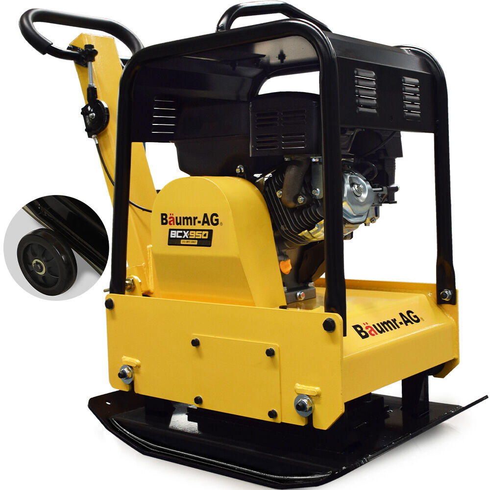 BCX-950 185kg Reversible Vibratory Plate Compactor 9HP Petrol Wheel Kit