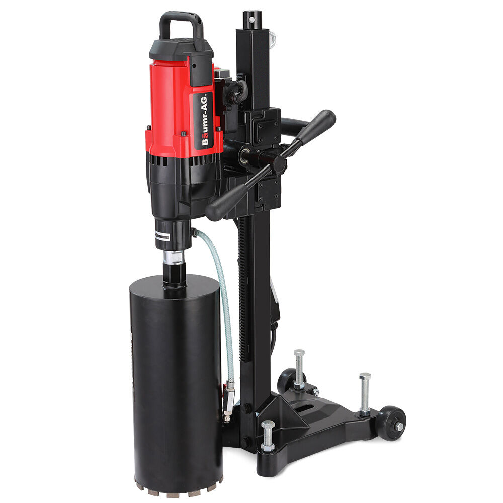 Baumr-AG 280mm Wet/Dry Core Drill 3200W Wheeled Stand 127mm Bit Combo