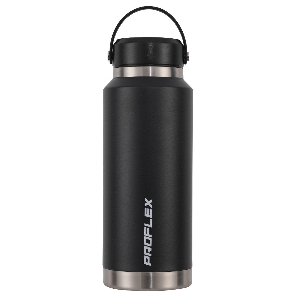 Proflex 1L Insulated Stainless Steel Water Bottle Black