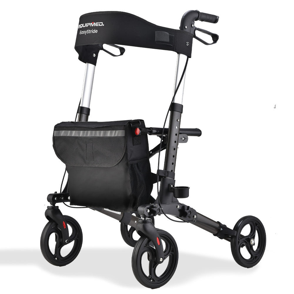 Easy Stride Aluminium Rollator Walker Foldable with Seat Titanium