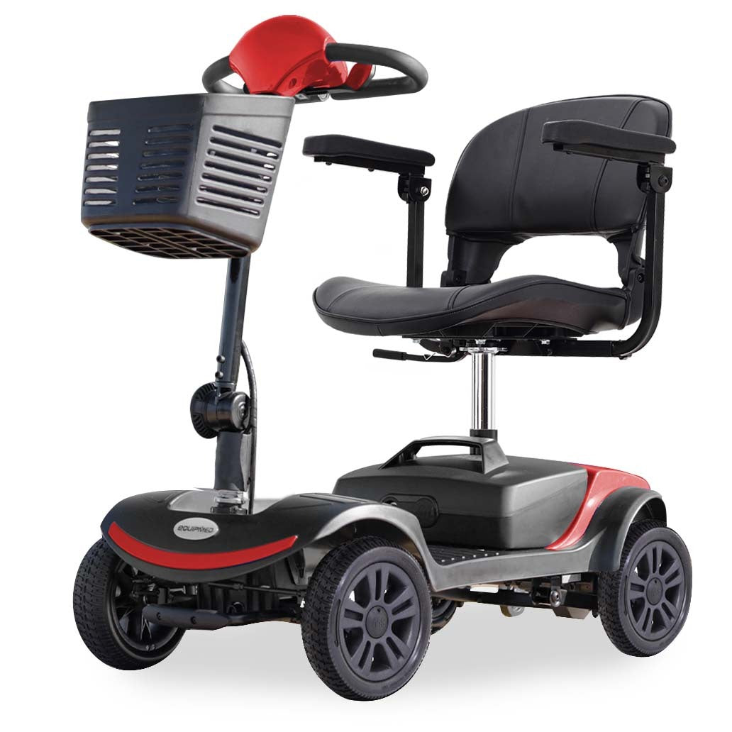 SmartRider Electric Mobility Scooter Folding Black & Red