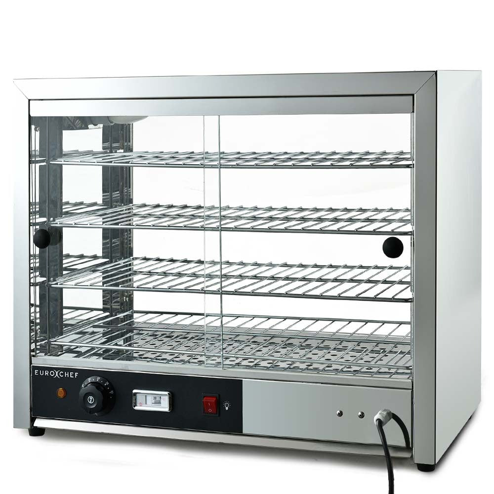 EuroChef 4-Tier Electric Food Warmer Display 1000W Stainless Steel