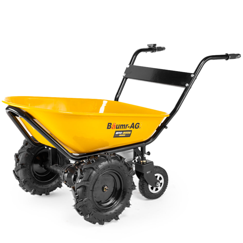 Baumr-AG BPR-800E 100L Electric Wheelbarrow 40V Battery 4 Wheel 260kg Capacity