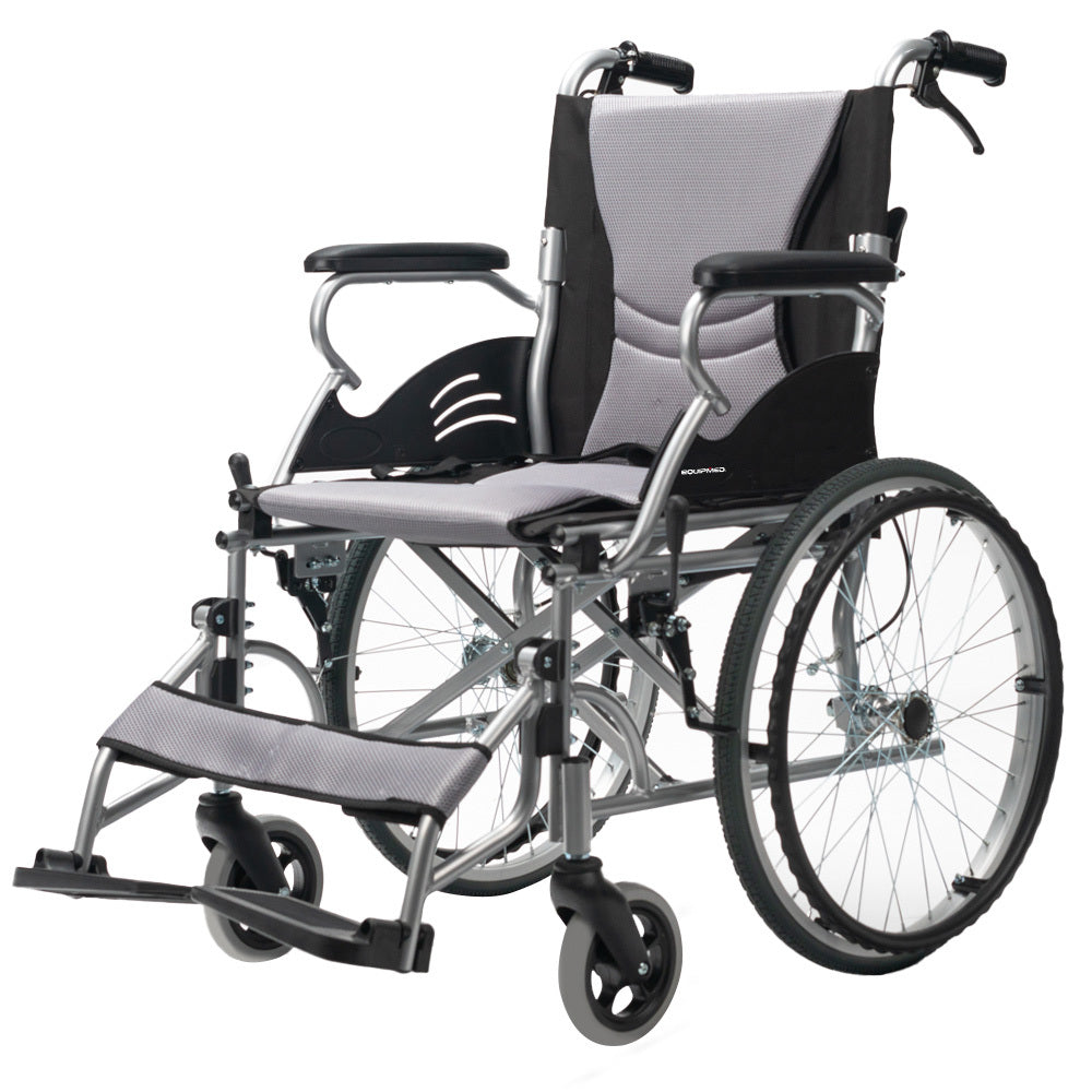 SmartLine 20" Folding Aluminium Wheelchair Grey/Black