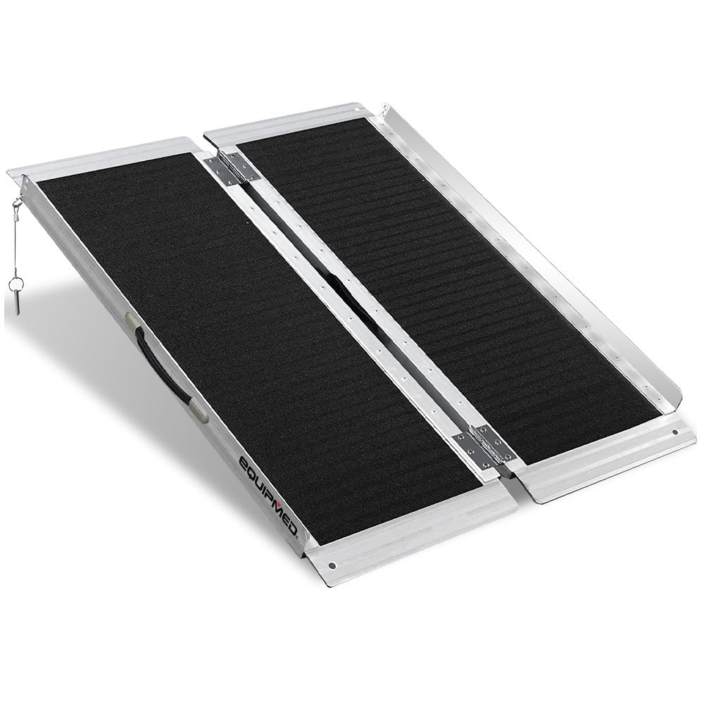 Equipmed 91cm Aluminium Folding Access Ramp Black Ultra-Grip