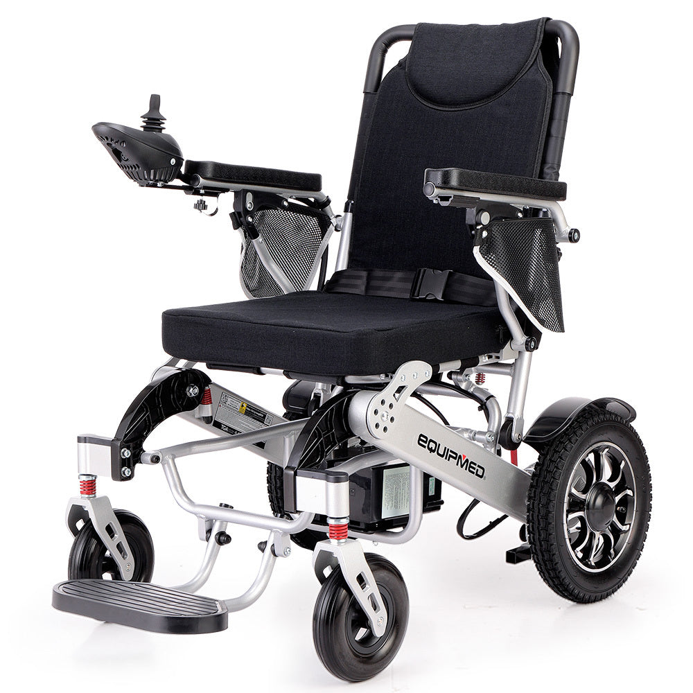 PowerCruise Venture+ Electric Wheelchair Lightweight Folding Black & Silver