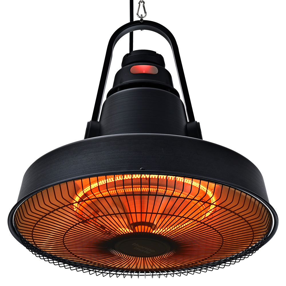 Thermomate 1500W Hanging Outdoor Patio Heater Remote Control Black