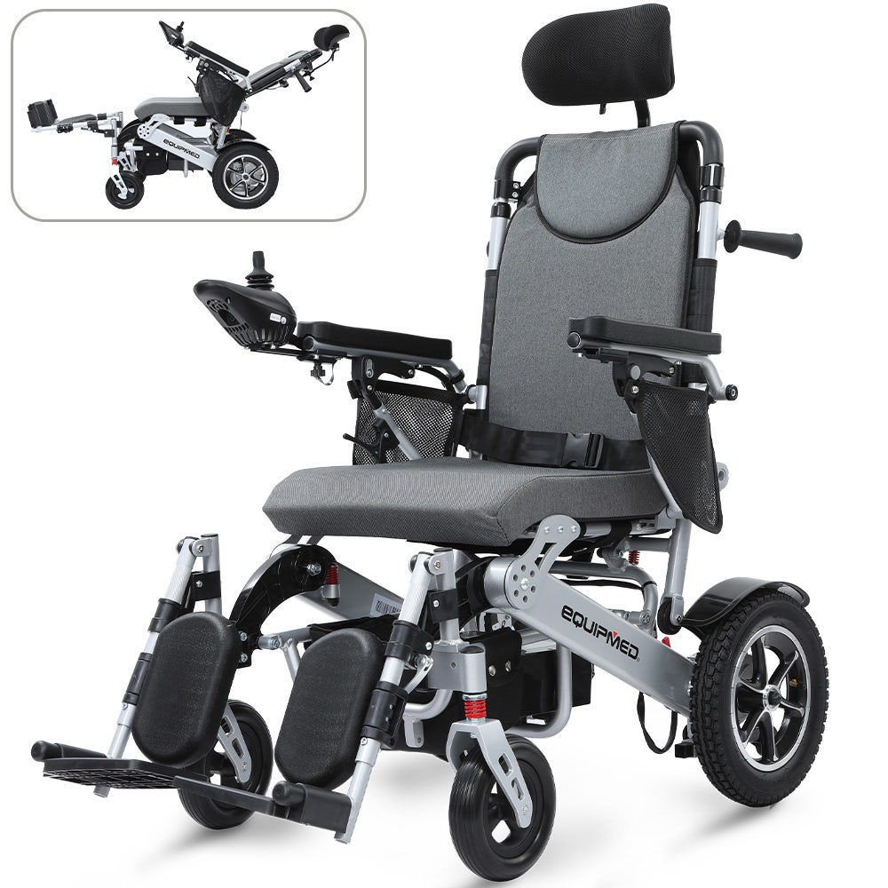 PowerCruise Venture+ Recline Electric Wheelchair Folding Airline-Approved Aluminium