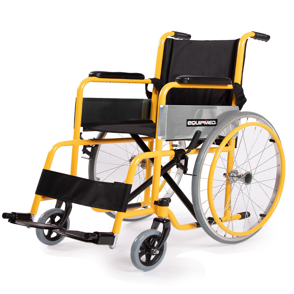 Equipmed Paediatric Wheelchair 100kg Quick Folding Yellow