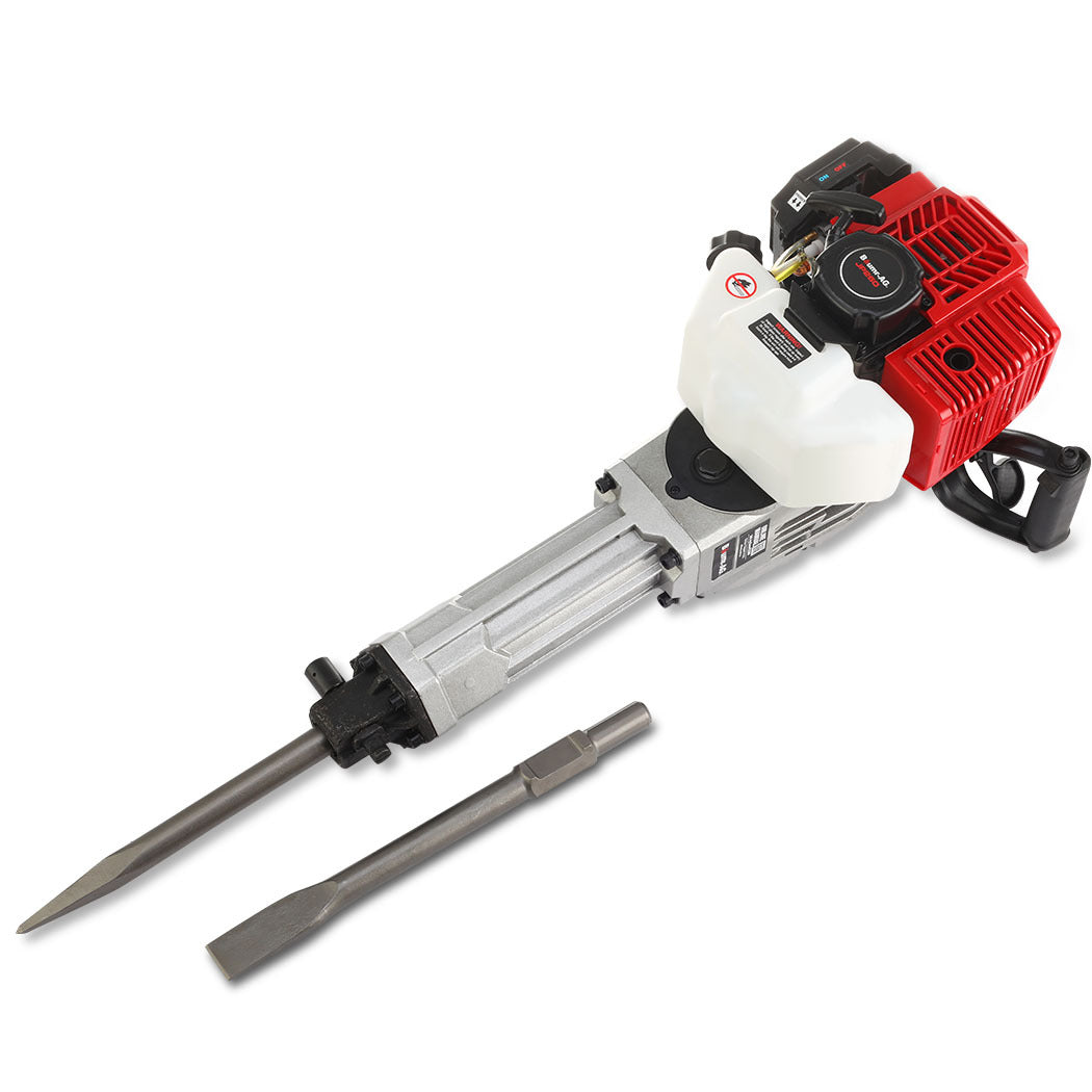 JP260 52cc Petrol Jackhammer 2-Stroke with Chisels and Carry Bag