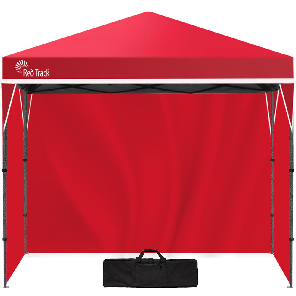Red Track 3.6x2.2m Compact Folding Gazebo Red with Walls