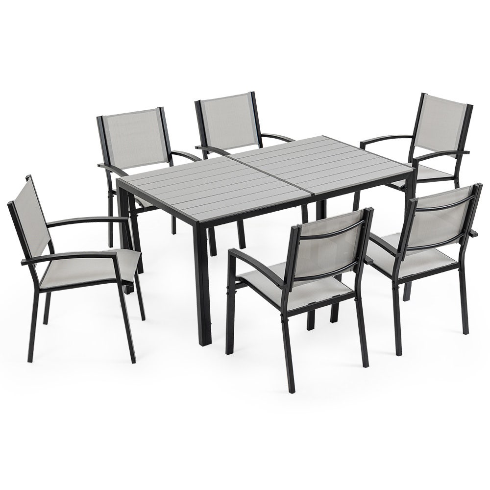 Fortia 7-Piece Outdoor Dining Set Table and Chairs Rust-Resistant