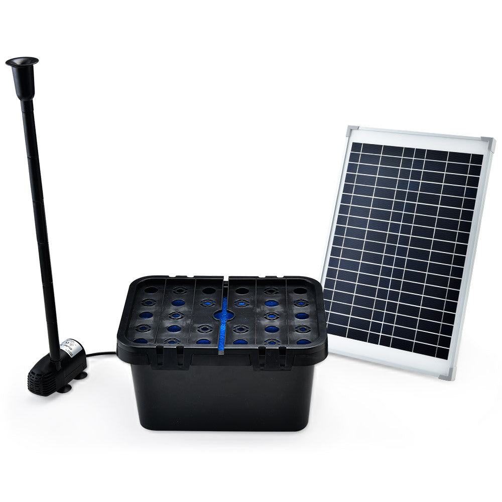 Solar 10W Water Fountain Pump Kit, Filter, 2 Nozzles - Protege