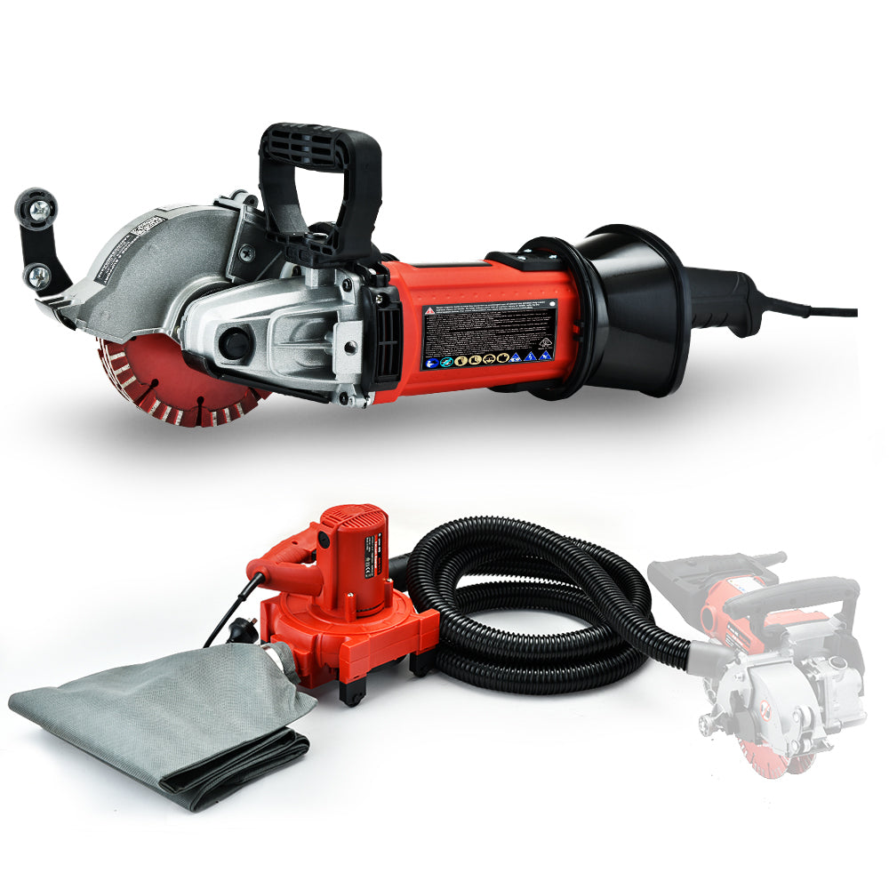 BM-WC52 Wall Chaser and BM-VC5 Vacuum Combo Concrete Dust Collector