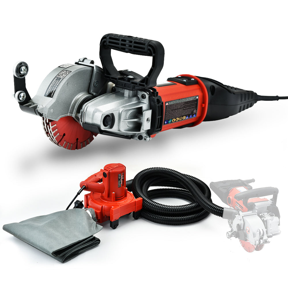 BM-WC64 Wall Chaser and Vacuum Combo Dust Collector Concrete Cutting Machine