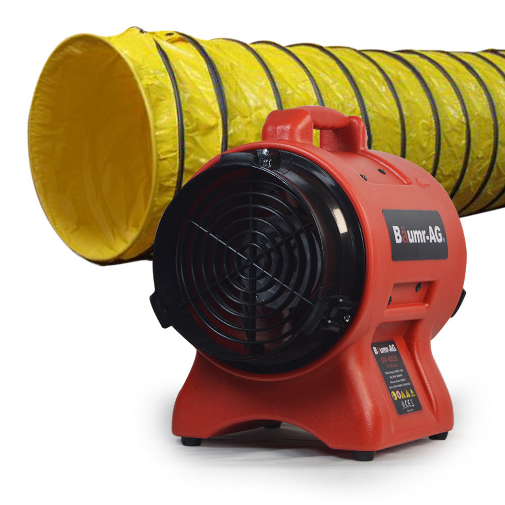 Baumr-AG 200mm Portable Axial Air Mover Blower Fan 10m Duct