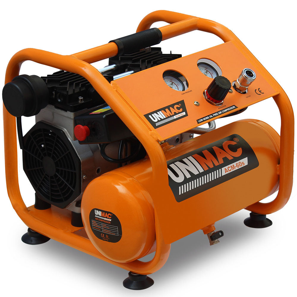 Quiet Air 6L Portable Electric Air Compressor 1.5HP Oil-Free
