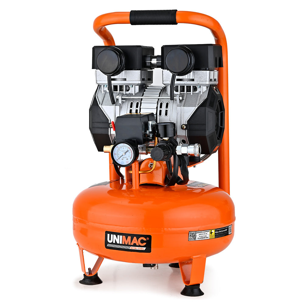 ACM-150s Quiet Air 15L Pancake Air Compressor Portable Oil-Free 116PSI
