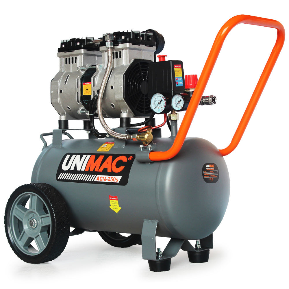 Ultra-Quiet Twin-Cylinder 25L Electric Air Compressor, Unimac