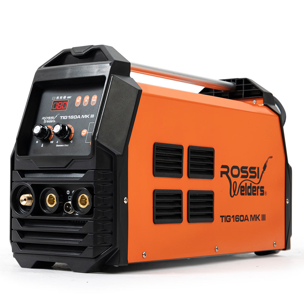 160 Amp AC/DC TIG/Stick Inverter Welder, iGBT, Accessories, Rossi