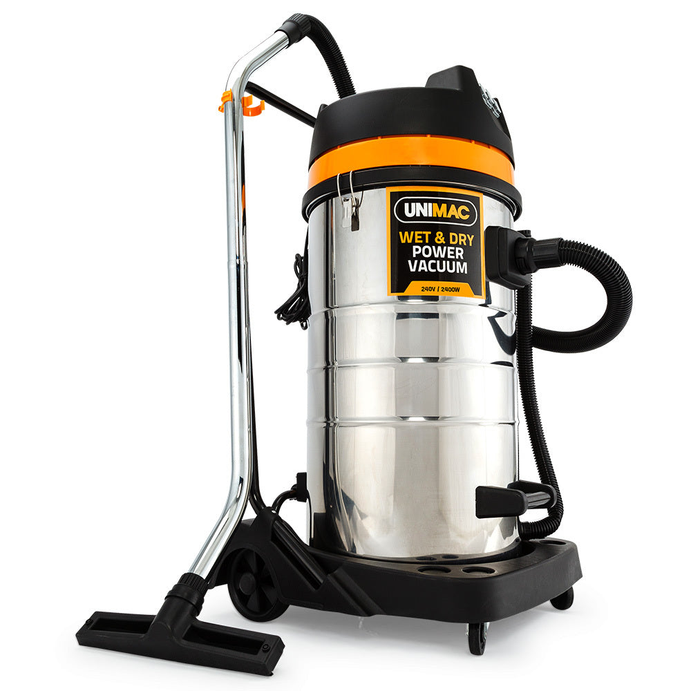 Unimac 100L Wet Dry Vacuum Cleaner 2400W Heavy-Duty Dual Copper Motors