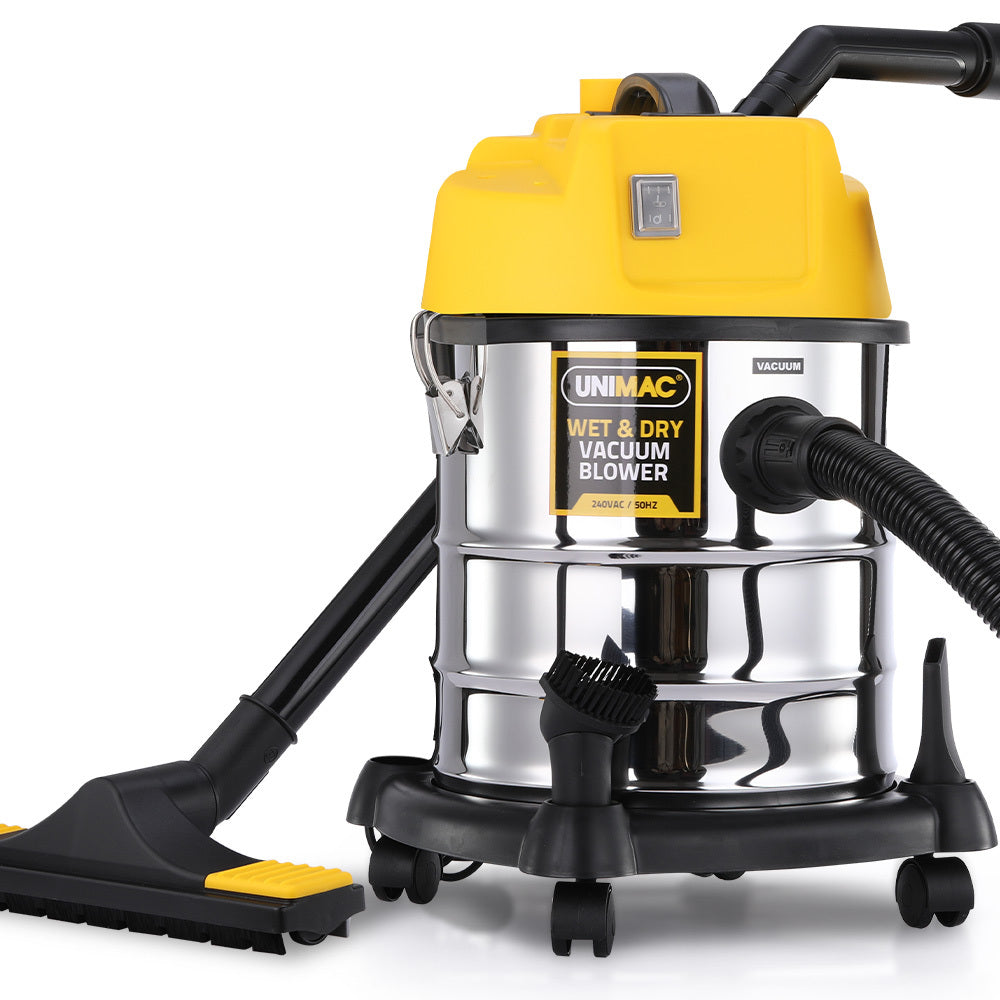 Unimac 20L Wet and Dry Vacuum Cleaner Blower 1400W Stainless Steel